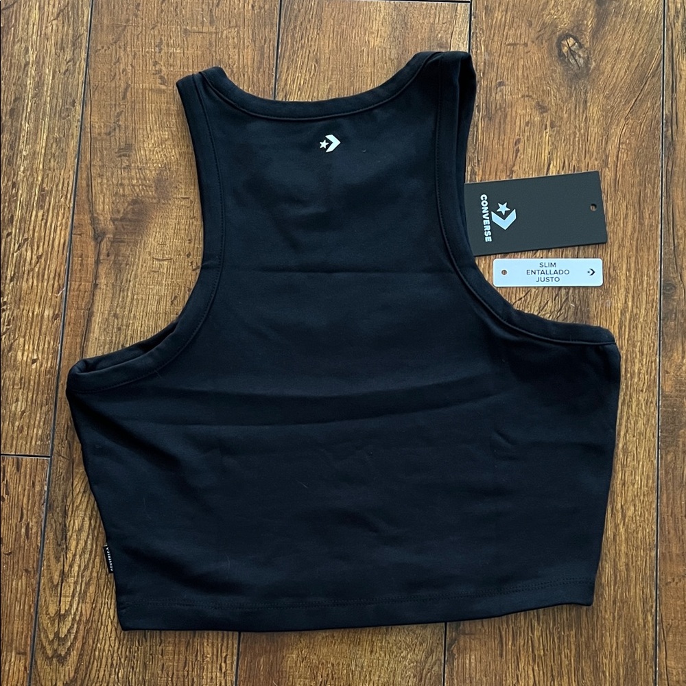 Converse Women's Sleek Black Crop Top